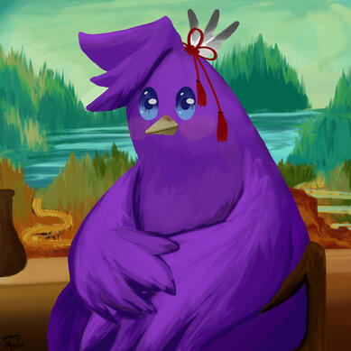 Inspired by La Gioconda I made a Hakkito with digital marker brushes and finger mix to have a oil painting texture