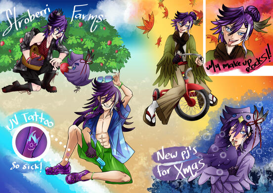 A double page in a zine showing how dripped could be Banzoin Hakka!